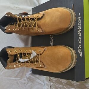 Men's Tan Eddie Bauer Waterproof lace up Work Boots size 12M